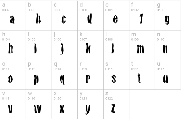 FunkedUp lowercase a-z preview