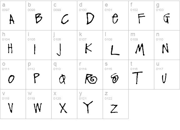 Funky Fresh lowercase a-z preview