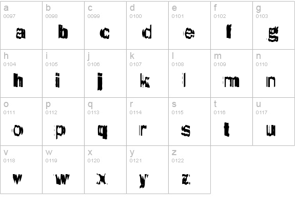 Funky46-Bold lowercase a-z preview