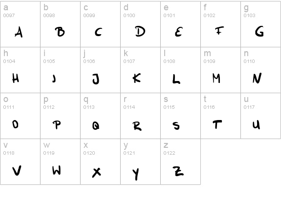 Funny Bunny lowercase a-z preview
