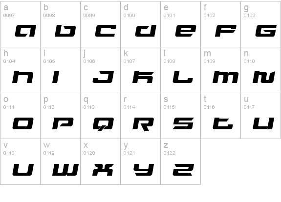 Fusion Italic lowercase a-z preview