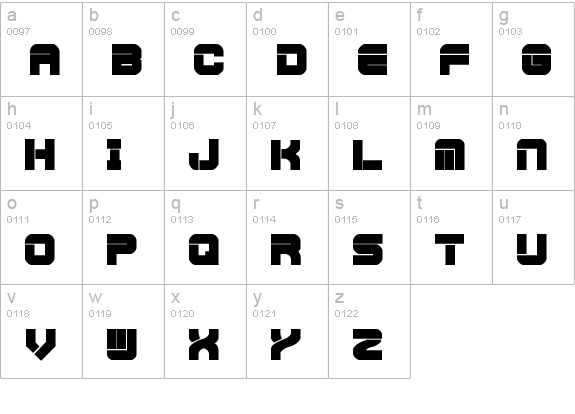 Futura Original lowercase a-z preview