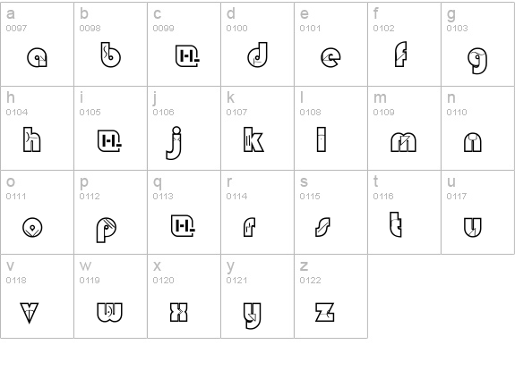 Futurama Alien Translation lowercase a-z preview