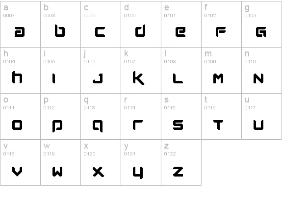 Future Now Regular lowercase a-z preview