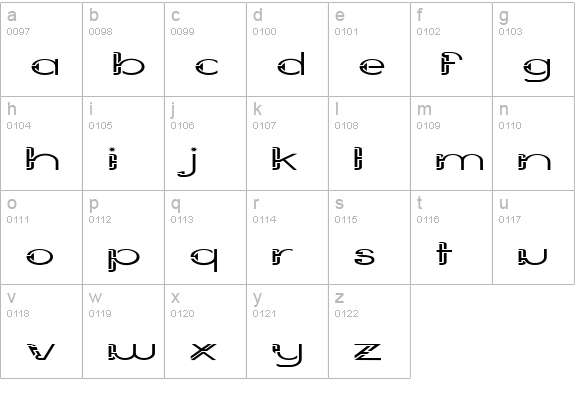 Future Sallow Wide lowercase a-z preview