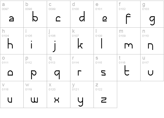 Futurex - AlternatLC lowercase a-z preview