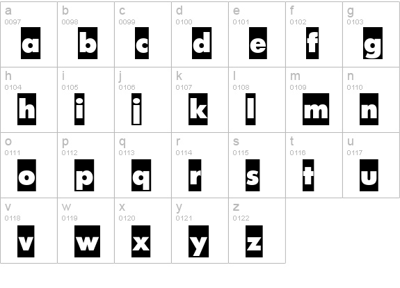 FuturisXCameoCTT lowercase a-z preview