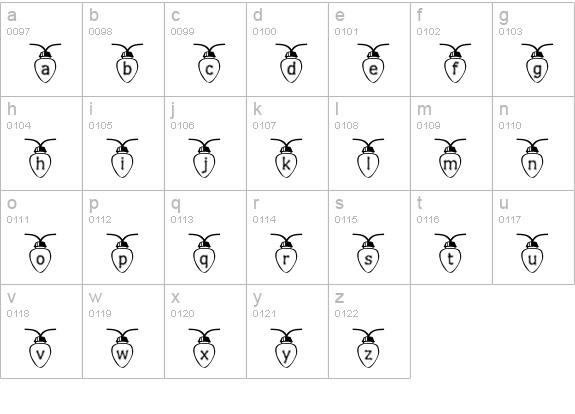 Fuzzy Xmas Lights lowercase a-z preview