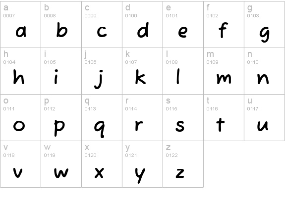 FuzzyBubblesROB Bold lowercase a-z preview