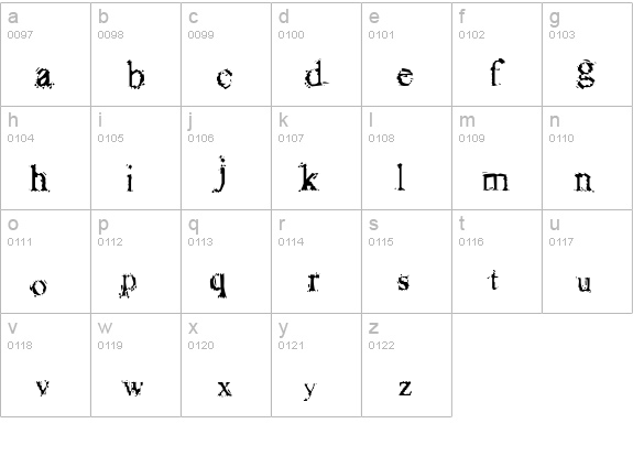 FuzzySock Thin lowercase a-z preview