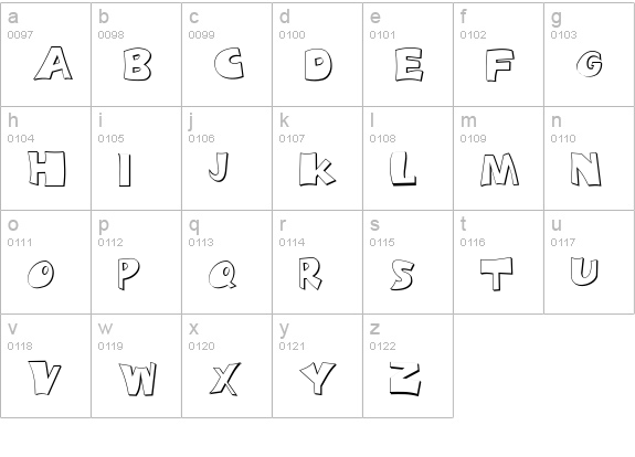 FZ JAZZY 10 3D lowercase a-z preview