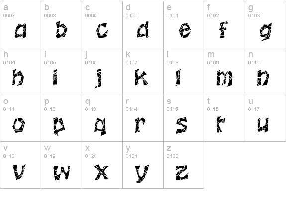 FZ JAZZY 12 CRACKED lowercase a-z preview