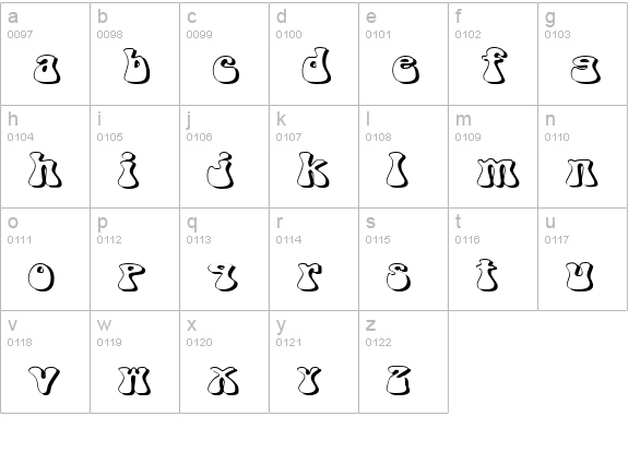 FZ JAZZY 14 3D EX lowercase a-z preview
