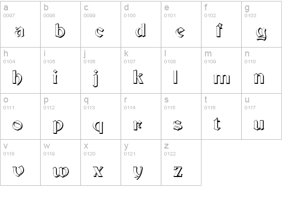 FZ JAZZY 19 3D lowercase a-z preview