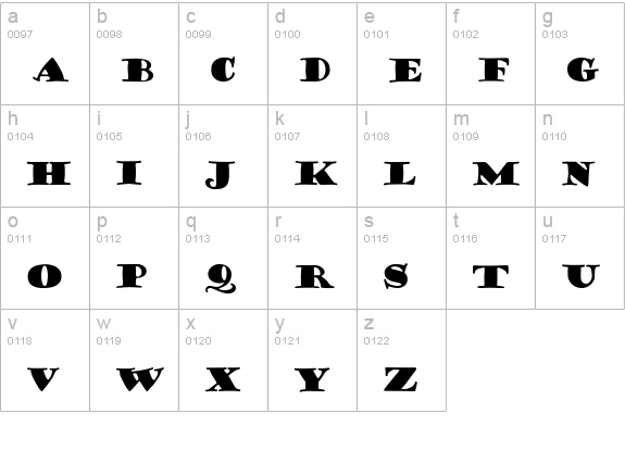 FZ JAZZY 38 lowercase a-z preview