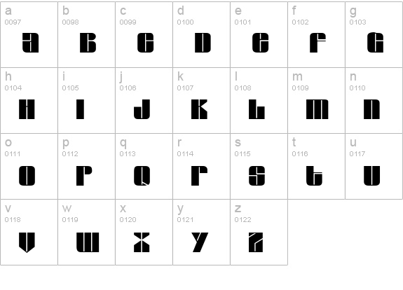 G761-Deco-Regular lowercase a-z preview