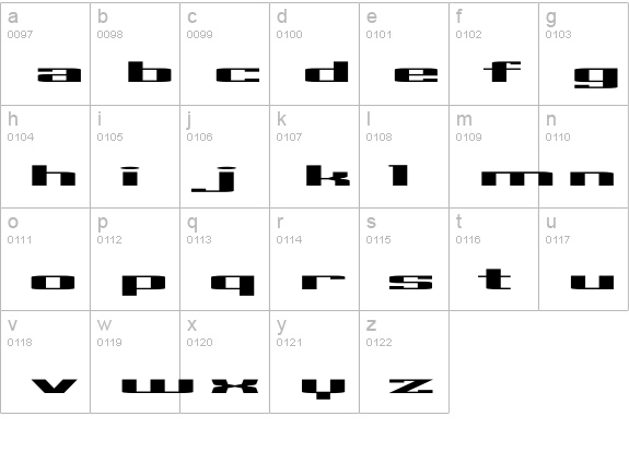 Gadzooks-Sans lowercase a-z preview