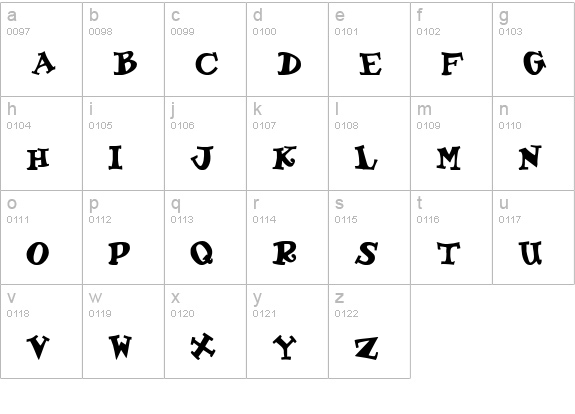 Gadzoox Bold lowercase a-z preview