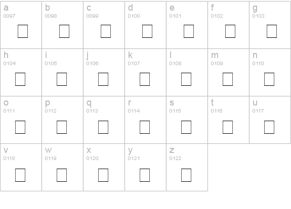 Gaeilge 1 Normal lowercase a-z preview
