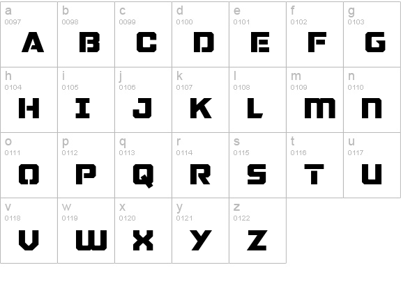 GALACTIC VANGUARDIAN NCV lowercase a-z preview