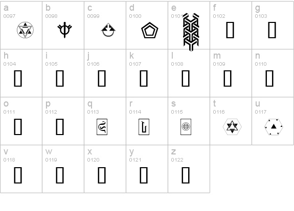 GalacticaBats lowercase a-z preview