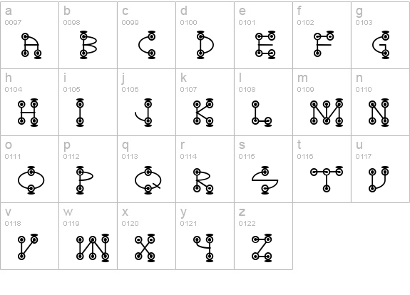 GalactoseTWO lowercase a-z preview