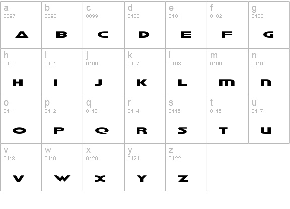 Galant lowercase a-z preview