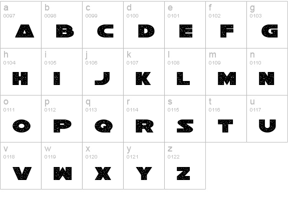 Galaxy 1 lowercase a-z preview