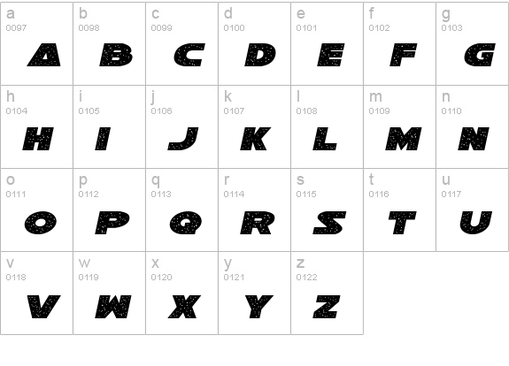 Galaxy 1 Italic lowercase a-z preview