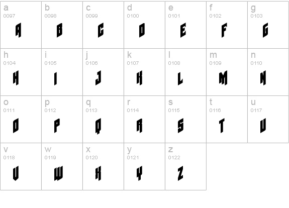 Galaxy Force lowercase a-z preview
