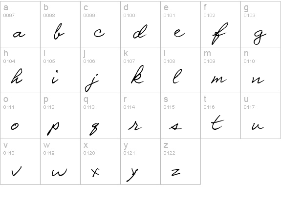 Galeforce BTN lowercase a-z preview