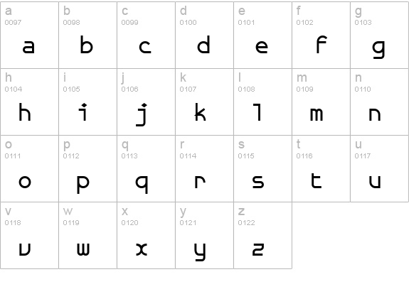 GalexicaMono Bold lowercase a-z preview