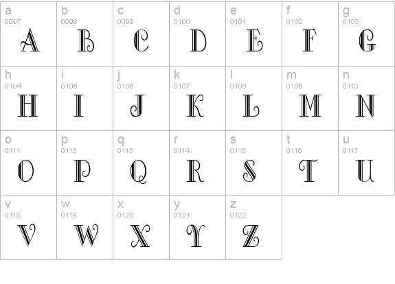 Gallery Condensed Normal lowercase a-z preview