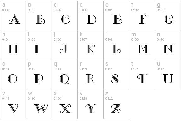 Gallery Regular lowercase a-z preview