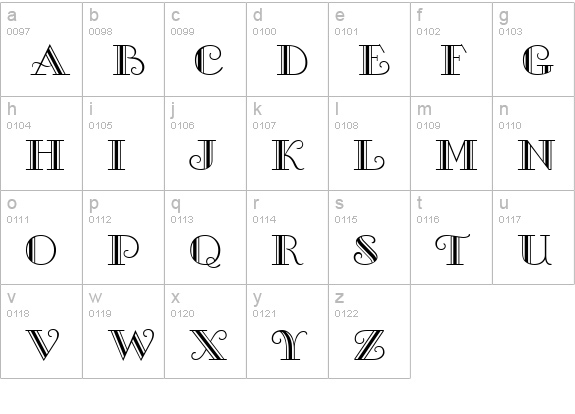 Gallia lowercase a-z preview