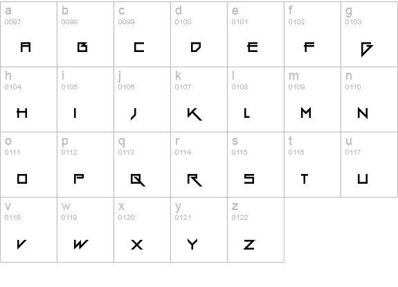 Gang Wolfik Regular lowercase a-z preview
