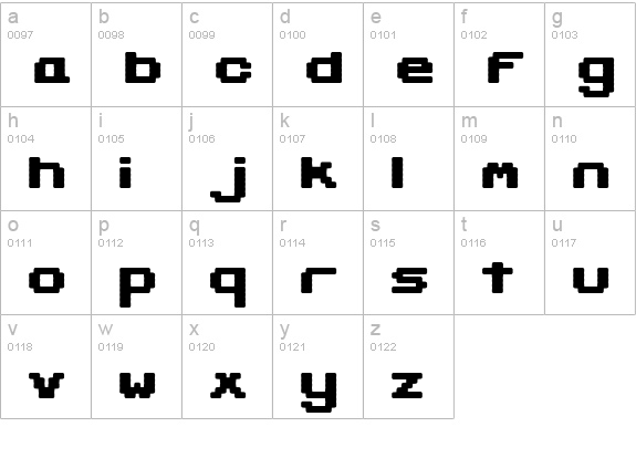 Gaposis Solid BRK lowercase a-z preview
