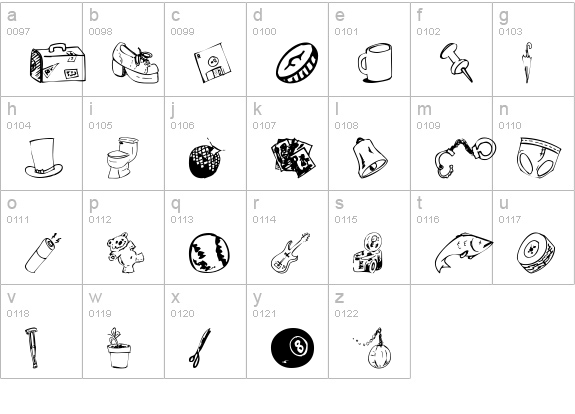 Garage Sale  lowercase a-z preview