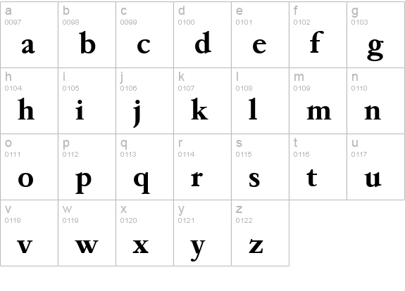 GarfeldSerial Bold lowercase a-z preview