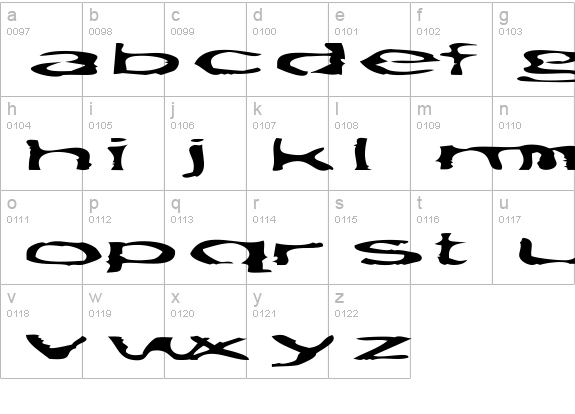 Gargantua lowercase a-z preview