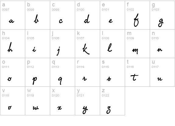 GarridoUT lowercase a-z preview