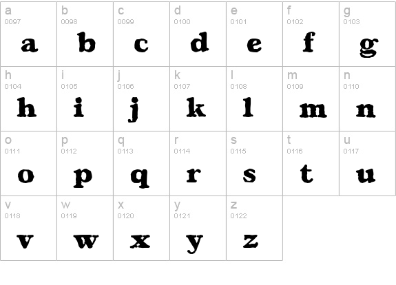 GascogneAntique-Heavy-Regular lowercase a-z preview