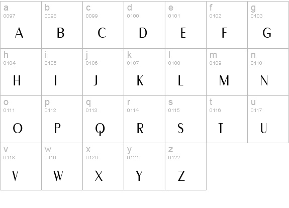 Gaslight Regular lowercase a-z preview