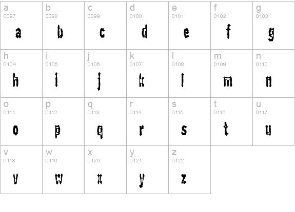 Gasping (BRK) lowercase a-z preview