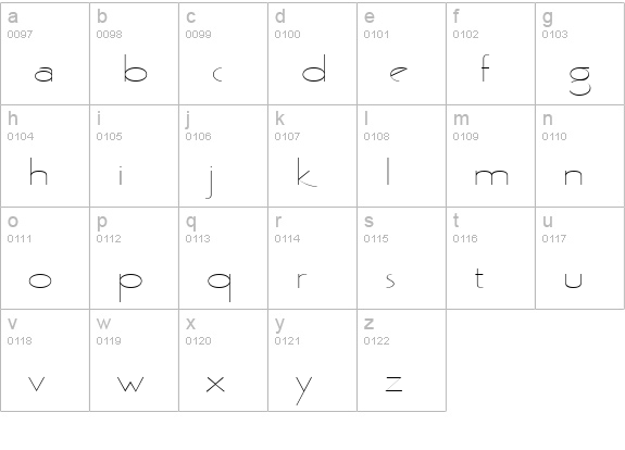 Gaston Extended Normal lowercase a-z preview