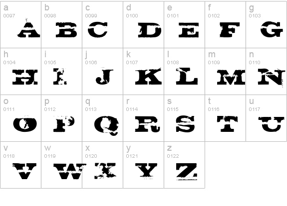 gatecrasher texan lowercase a-z preview