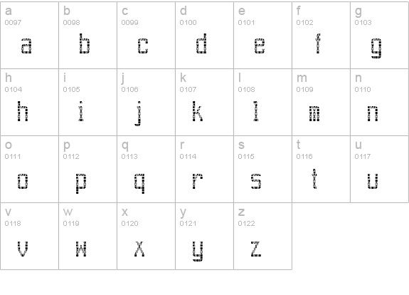 Gateway-A1 lowercase a-z preview