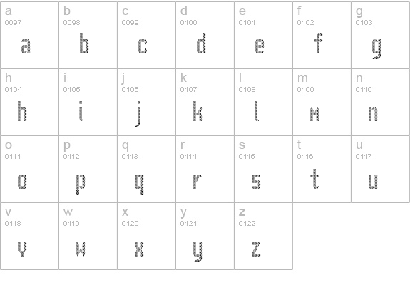 Gateway-B1 lowercase a-z preview