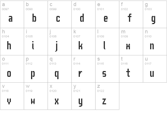 Gateway-B2 lowercase a-z preview