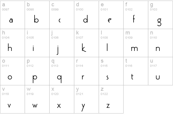 GatsbyFLF-Bold lowercase a-z preview